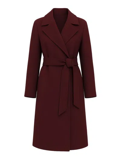 Max Mara Studio Dravenna Coat In Burgundy
