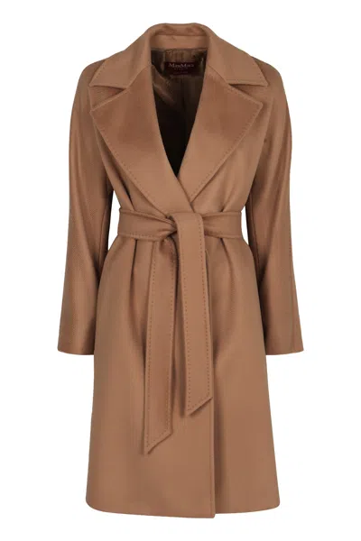 Max Mara Studio Dravenna Wool Coat In Brown