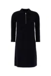 Max Mara Midnight Blue Viscose Blend Dress In Black