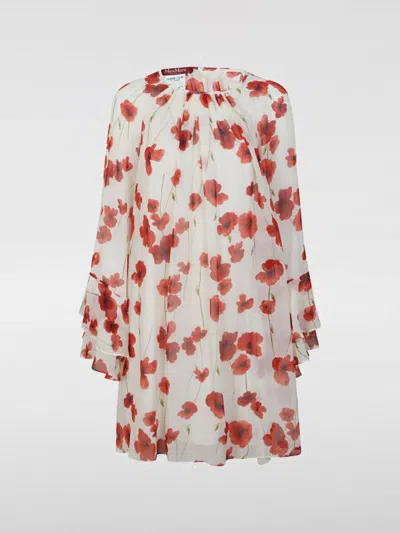 Max Mara Studio Dress Woman Butter In White