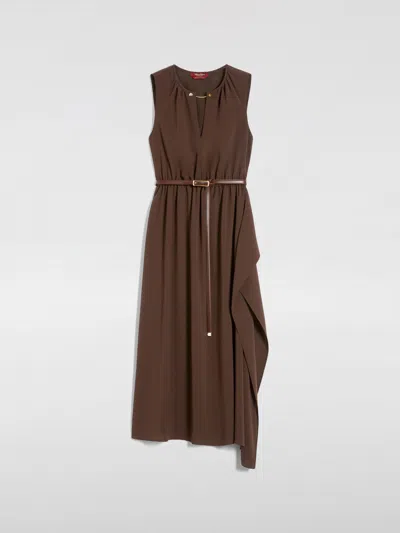 Max Mara Studio Dress Woman Coffee In Brown