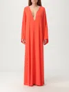 Max Mara Studio Dress Woman Coral In Orange