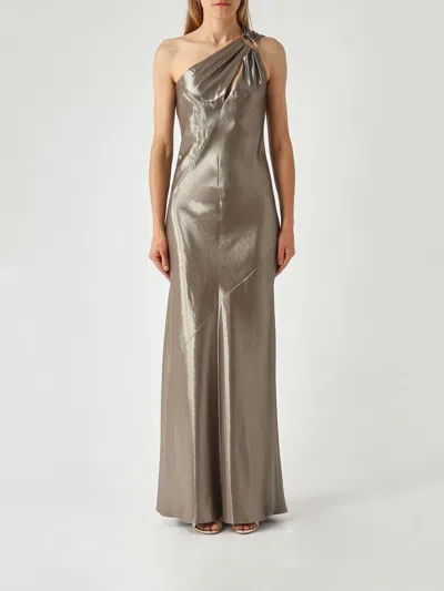 Max Mara Studio Dress Woman In Gray