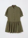 Max Mara Studio Dress Woman Kaki In Brown