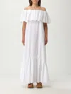 Max Mara Studio Dress Woman White In White