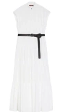Max Mara Studio Shirt Dress With Ruffles In White