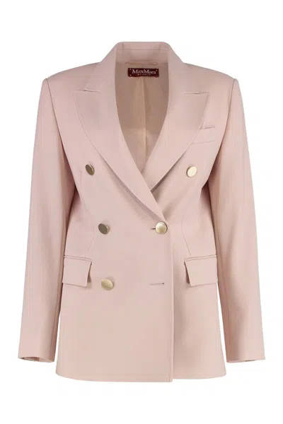 MAX MARA MAX MARA STUDIO EDICOLA DOUBLE-BREASTED WOOL BLAZER