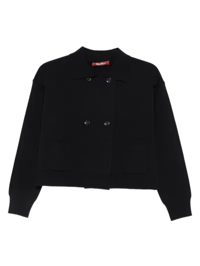 Max Mara Studio Elegant Button-up Cardigan For Women - Seasonal Style In Navy