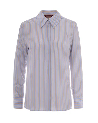 Max Mara Studio Elegant Silk Mini Shirt For Women In Purple