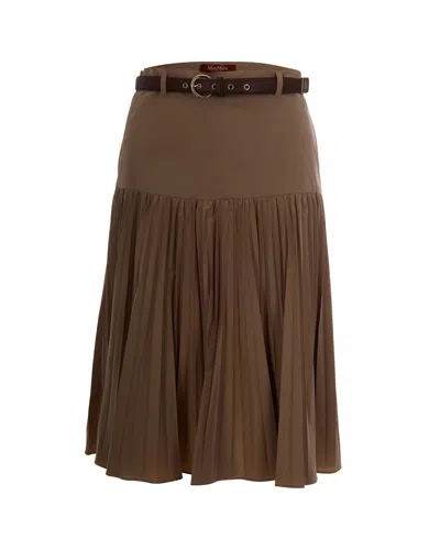 Max Mara Studio Elegant Women's Skirt - Mini In Brown
