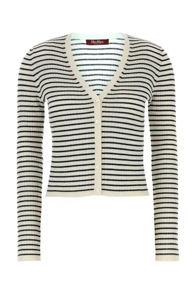 Max Mara Studio Embroidered Silk Blend Trieste Cardigan