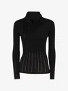 Max Mara Studio Embroidered Silk-wool Turtleneck Sweater In Nero