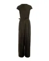 Max Mara Studio Envers Satin Jumpsuit In Brown