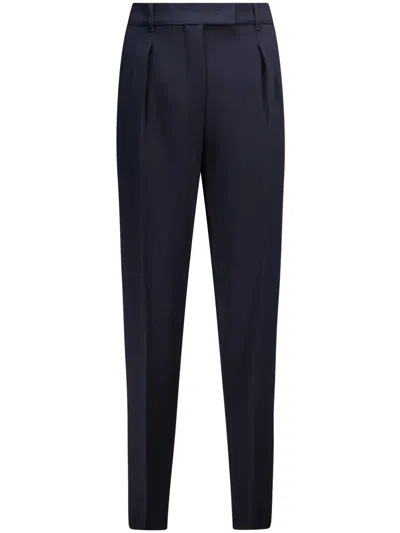 Max Mara Studio Equal Blue Cotton Dress In Multi