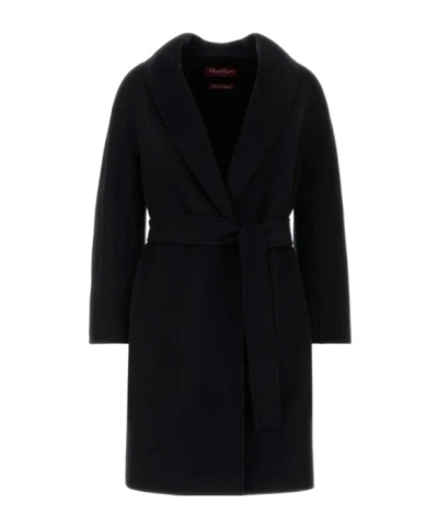 Max Mara Studio Estremo Belted Coat In Black