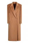Max Mara Wool Robe-style Coat In Brown