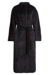Max Mara Studio Ferito Alpaca & Virgin Wool Blend Coat In Black