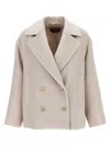 Max Mara Filovia Coats And Trench Coats Beige In Metallic