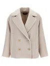 Max Mara Filovia Coats And Trench Coats Beige In Metallic