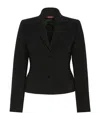 Max Mara Studio Fitted Technical Cady Blazer In Black