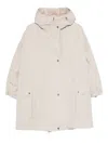 Max Mara Flap-pocket Hooded Coat In Neutral