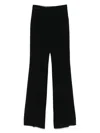 Max Mara Studio Cady Black Flared Trousers In Black