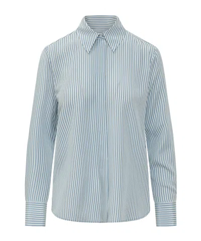 Max Mara Studio Flirt Striped Shirt In Blue