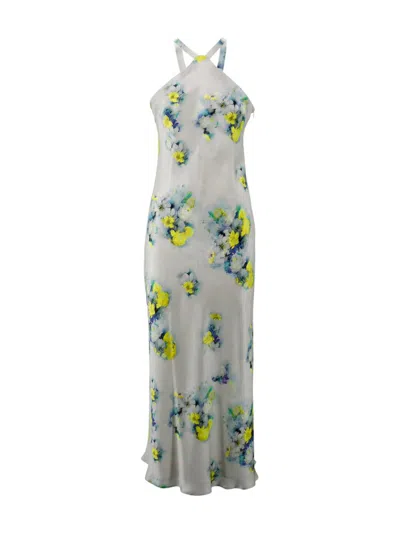 Max Mara Studio Floral Patterned Sleeveless Dress In Multi
