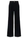 Max Mara Dark Blue Regular Front Pants In Black