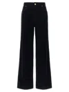 Max Mara Dark Blue Regular Front Pants In Black