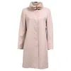 Max Mara Studio Fur Collar Coat In Pink Wool In Pink