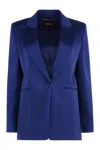 Max Mara Studio Galazia Satin Blazer In Purple
