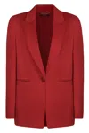 Max Mara Studio Galazia Single-breasted One Button Jacket In Red