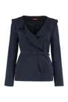 Max Mara Studio Galizia Cady Jacket In Blue