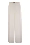 Max Mara Studio Garibo Linen Trousers In White