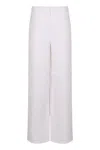 Max Mara Studio Garibo Linen Trousers In White