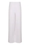 Max Mara Studio Garibo Linen Trousers In White