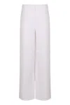 Max Mara Studio Garibo Linen Trousers In White