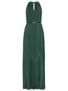 Max Mara Pleated Midi Dress With Spaghetti Straps