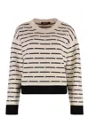 Max Mara Studio Gettone Wool And Cashmere Sweater In White