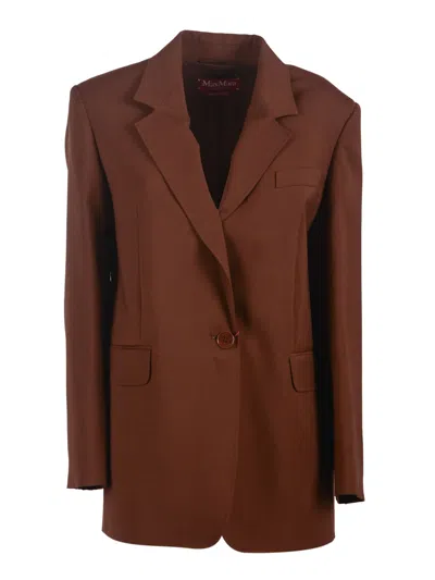 Max Mara Studio Giacca Balco In Brown