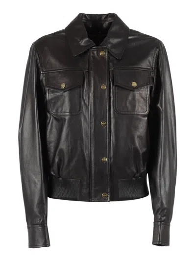 Max Mara Studio Giacca 在 Pelle Biada 的工作室 In Black