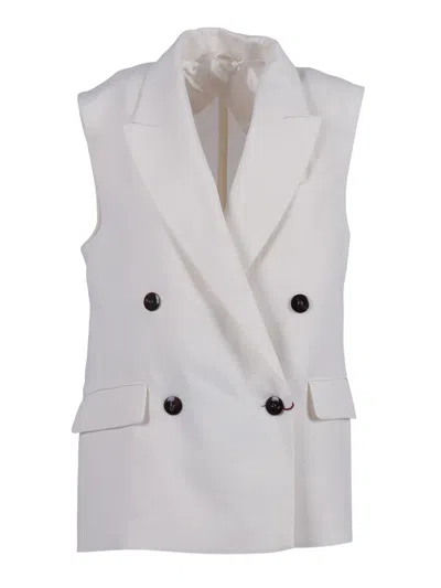 Max Mara Studio Giacca Smanicata Aia In Neutral