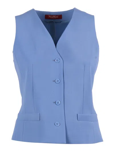 Max Mara Studio Gilet Madia In Blue