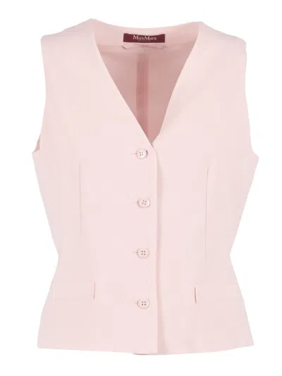 Max Mara Studio Gilet Madia In Red