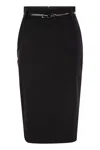 Max Mara Ginseng Midi Skirt In Black