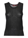 Max Mara Studio Pedone Sleeveless Knitted Top In Black