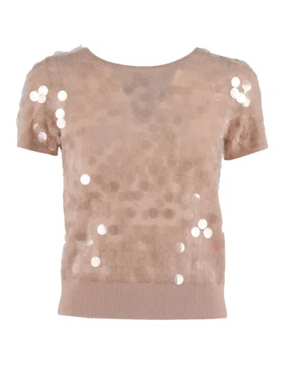 Max Mara Studio Girocoll In Brown