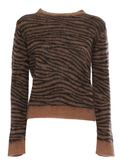 Max Mara Studio Girocoll In Brown
