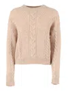 Max Mara Studio Girocoll In Neutral
